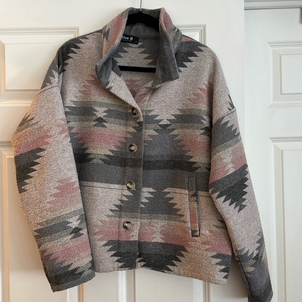 Women’s south western jacket size Medium Blue B.
